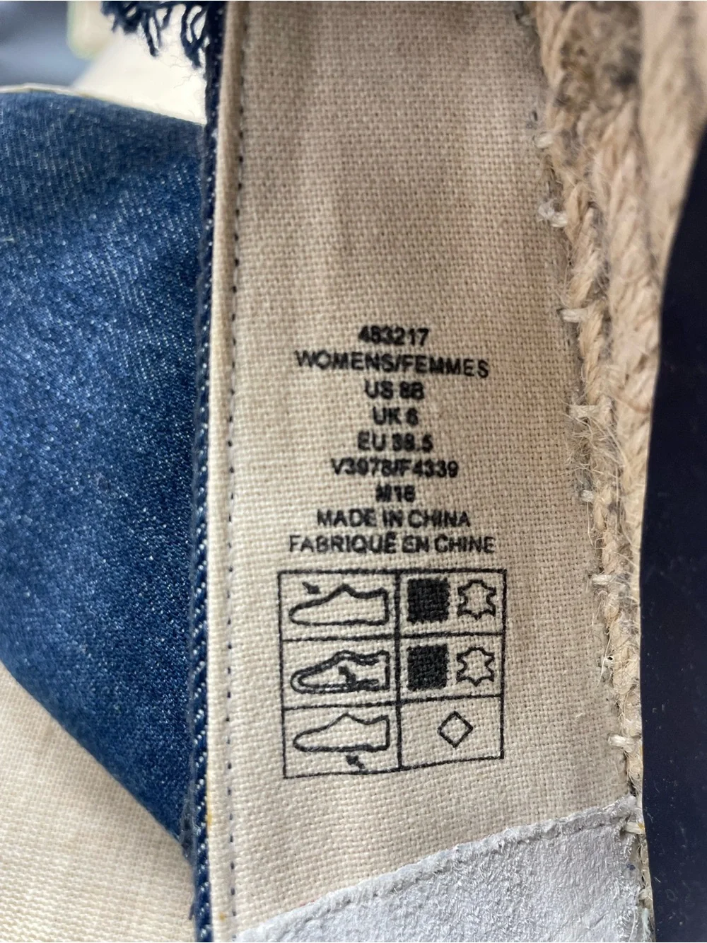 Lands End denim espadrille